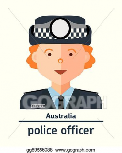 Vector Art - Flat illustration. avatar australia police ...