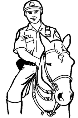 Policeman With Horse Coloring Pages | Kids Coloring Pages ...
