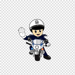 Policeman riding motorcycle illustration, China Police ...
