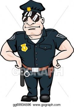 Vector Stock - Cartoon smiling policeman. Stock Clip Art ...