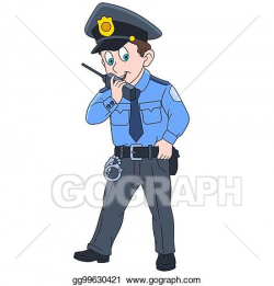 EPS Illustration - Cartoon policeman officer. Vector Clipart ...