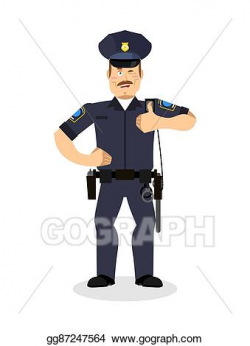 Vector Stock - Police thumbs up. signs all right. cheerful ...