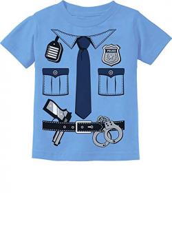 Police Cop Uniform Halloween Costume Policeman Suit Toddler/Infant Kids  T-Shirt