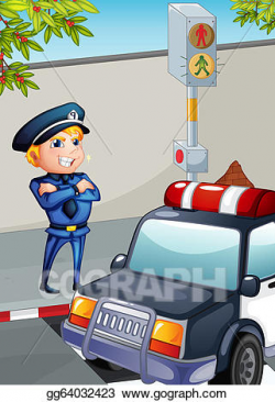 EPS Vector - A traffic enforcer. Stock Clipart Illustration ...
