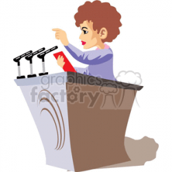 Royalty-Free politician at the podium 373669 vector clip art image ...