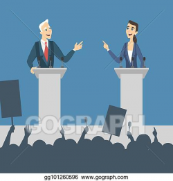 Vector Art - Political debates illustration. EPS clipart ...