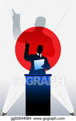 Vector Stock - Japan flag with political speaker behind a ...