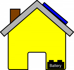 Yellow House With Solar Panel And Battery Clip Art at Clker.com ...