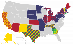 Map Of Republican States. Recent Court Decisions In Three States Are ...