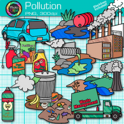 Pollution Clip Art {Earth Conservation of Land, Water, & Air ...