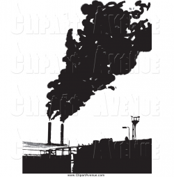 Avenue Clipart of a Factory Emitting Smoke by Prawny - #782