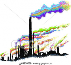 Vector Illustration - Industrial pollution. EPS Clipart ...