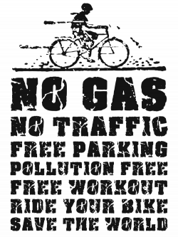 0081 - No Gas, No Traffic - Bicycle Tshirt Shop