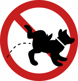 Clipart - No Dog Peeing Sign