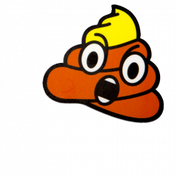 Poop Face Sticker | Face stickers