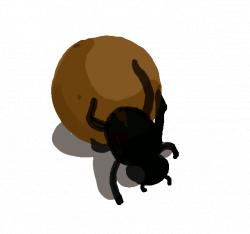 Rolling Dung Beetle Sticker by nullbody for iOS & Android | GIPHY