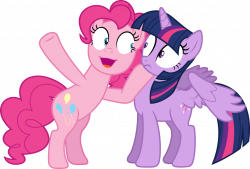 A vector of Pinkie Pie and Twilight Sparkle from Party Pooped ...