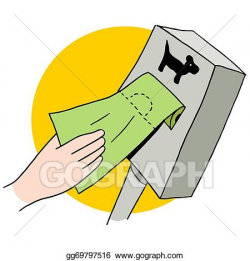 Vector Art - Dog poop bag dispenser. EPS clipart gg69797516 ...