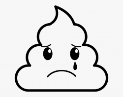 Sad Poop Emoji Png - Black And White Emoji Heart Eye ...