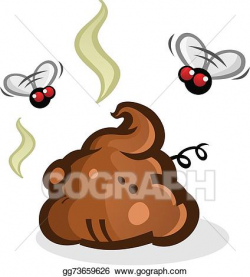 Vector Stock - Stinky poop pile with flies cartoon. Clipart ...