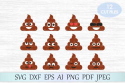 Poop emoji SVG, Poop svg, Poop print svg, Poop cut file, Poop clipart svg,  Emoji poop svg, svg file, Poop clip art, For Cutting machine