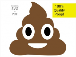 Royalty Free Poop Emoji SVG, Emoji Poop, Poo Emoji Clipart Files, Turd Cut  File Cricut + Commercial Usage License for Royalty Free Use