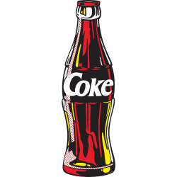 Coca-Cola Contour Coke Bottle Pop Art Decal