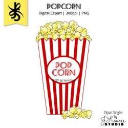 Digital Clipart-Clipart Singles-Popcorn-Movie Pop Corn-Movie ...