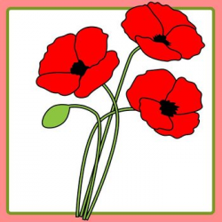 Memorial Day / Anzac Day Lest We Forget Red Poppies Clip Art Commercial Use