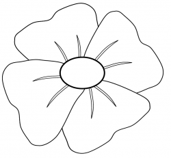 poppy clip art to colour, 14cm | This clipart drawing has be ...