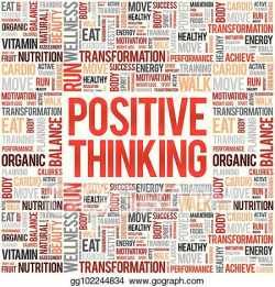 Vector Illustration - Positive thinking word cloud collage ...