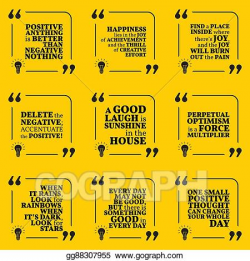 Vector Illustration - Set of motivational quotes about ...