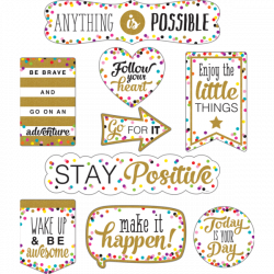 Clingy Thingies Confetti Positive Sayings Accents | Pinterest ...