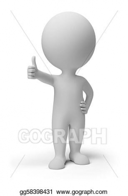 Stock Illustration - 3d small people - positive pose ...