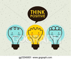 Vector Art - Think positive design . Clipart Drawing ...