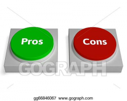 Drawing - Pros cons buttons show positive or negative ...