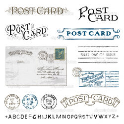 Postcard Postage Clipart