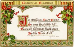 vintage christmas postcard, christian christmas image ...