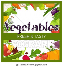 Vector Stock - Vegetables frame market or grocery store ...