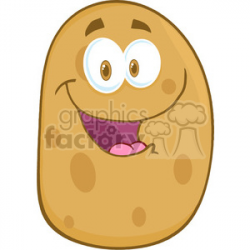 5175-Potato-Cartoon-Mascot-Character-Royalty-Free-RF-Clipart-Image clipart.  Royalty-free clipart # 386272