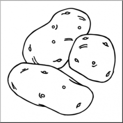 Clip Art: Potatoes B&W I abcteach.com | abcteach