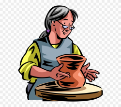 Pottery Clipart Potter's Wheel - Clay Clipart - Png Download ...