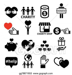 Vector Art - Charity, helping other people icons. Clipart ...