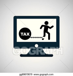 EPS Illustration - Business financial burden taxes icon ...
