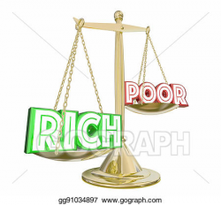 Clip Art - Rich outweighs poor haves or not scale balance ...