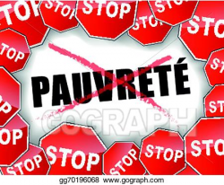 EPS Vector - Stop poverty french illustration. Stock Clipart ...