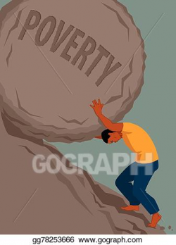 EPS Vector - Endless struggle with poverty. Stock Clipart ...
