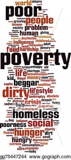 Vector Clipart - Poverty word cloud. Vector Illustration ...