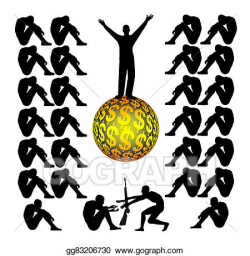 Drawing - Poverty and social unrest. Clipart Drawing ...