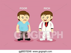 Vector Stock - Rich man poor man cartoon illustration. Stock ...